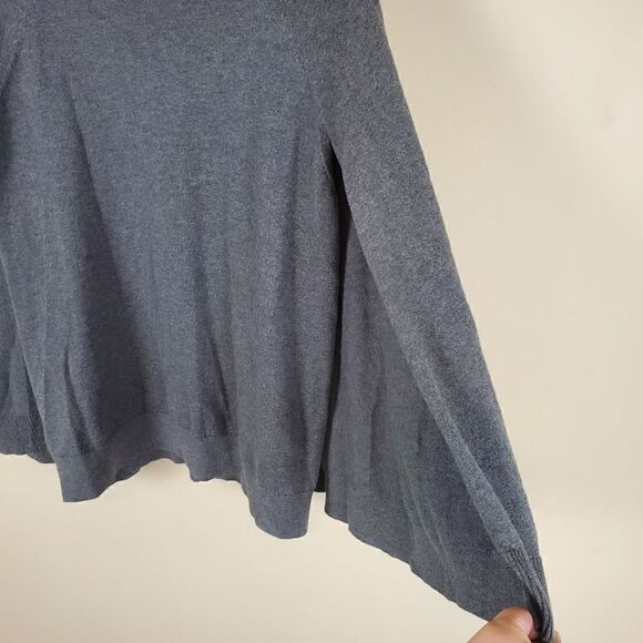 Trina Turk Dark Gray Sweater Capelet Size Large - Picture 6 of 8